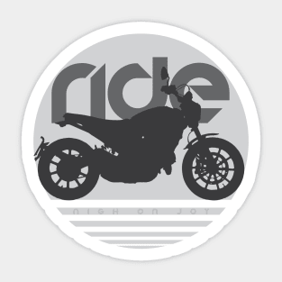 Ride scrambler icon sun Sticker